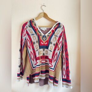 Flying Tomato Red and Cream Knit Top